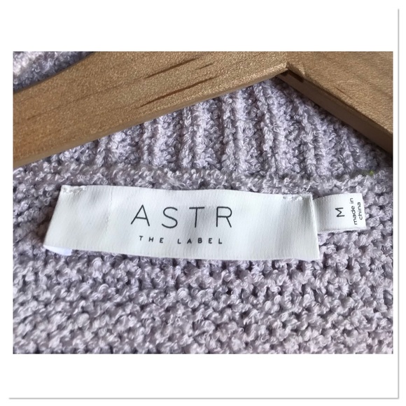 ASTR The Label Madeline Wrap Knit Sweater Lilac Purple Size Medium - Picture 6 of 7
